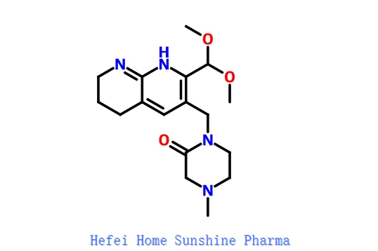 1-[[2- (dímetoxýmetýl) -5,6,7,8-tetrahýdró-1,8-naftýridín-3-ýl] metýl] -4-metýlpíperasín-2-ón CAS 1708975-38-5