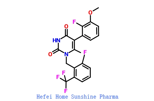 5-(2-Flúor-3-metoxýfenýl)-1-[[2-flúor-6-(tríflúormetýl)fenýl]metýl]-6-metýl-2,4(1H,3H)-pýrimídíndíón CAS 1150560-59-0