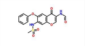 N- (7- (metýlsúlfónamídó) -4-oxó-6-fenoxý-4H-króm-3-ýl) formamíð CAS 123663-49-0