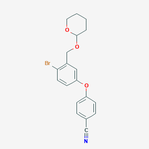 4-[4-bróm-3-[[(tetrahýdró-2H-pýran-2-ýl)oxý]metýl]fenoxý]bensónítríl CAS 943311-78-2
